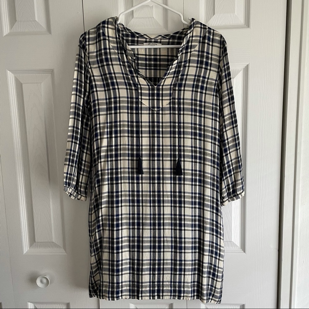 Madewell Plaid Tunic Dress